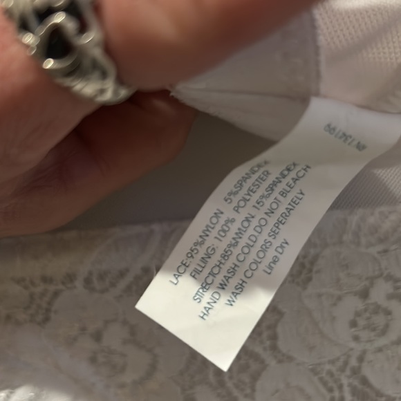 Sheer White Lace Underwired Bra Bustier Like New - Picture 8 of 10